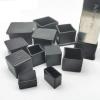 Black PVC Square Chair Leg Caps, 12-Pack, 40 x 40 mm view 1