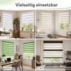 ibobu Double Roller Blind, No-Drill Clamp Mount, White Beige Brown, 85 x 220 cm view 2