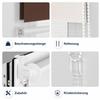 ibobu Double Roller Blind, No-Drill Clamp Mount, White Beige Brown, 85 x 220 cm view 3