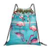 KoNsev San Francisco Flamingo Drawstring Backpack view 1