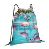 KoNsev San Francisco Flamingo Drawstring Backpack view 2