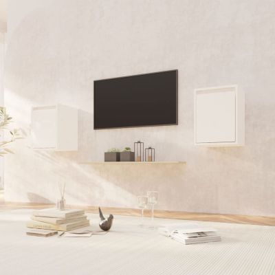 Camerina Wall Cabinets, 2-Piece Set, White, 30 x 30 x 40 cm, Solid Pine Wood