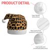 ObabO Leopard Print Plush Santa Hat for Adults view 4