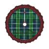 Blue Scottish Tartan Christmas Tree Skirt, Elegant and Durable Decorative Mat view 1
