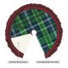Blue Scottish Tartan Christmas Tree Skirt, Elegant and Durable Decorative Mat view 3