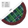 Blue Scottish Tartan Christmas Tree Skirt, Elegant and Durable Decorative Mat view 4
