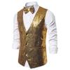 Duohropke Sequin Vest for Men and Women, Costume Accessory for Disco, Carnival and Themed Parties, Gold, Silver, Black or Burgundy view 2