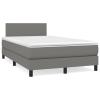 SECOLI Upholstered Bed 120x200 cm with Mattress, Slatted Base, Dark Gray Fabric, Type 3 view 2