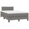 SECOLI Upholstered Bed 120x200 cm with Mattress, Slatted Base, Dark Gray Fabric, Type 3 view 3