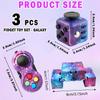 Cuackamily 3-Piece Anti-Stress Fidget Set with Galaxy Cube and Infinity Cube view 2