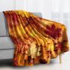 Soft Fall Leaves Flannel Fleece Blanket, 59 x 79 in (150 x 200 cm), Warm Cozy Throw view 2