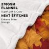 Soft Fall Leaves Flannel Fleece Blanket, 59 x 79 in (150 x 200 cm), Warm Cozy Throw view 4