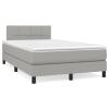 SECOLI Upholstered Bed 120 x 200 cm with Mattress, Slatted Frame & Topper, Light Gray, Type 4 view 2