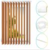 time4blinds Replacement Slat for Vertical Blinds – 1 Slat, Weight, Hanger & Bottom Chain – 89 mm W x 650 mm L – Honey view 2