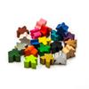 Waldfelsen 16 mm Wooden Meeples Compatible with Carcassonne, 50 Pieces, Brown view 2