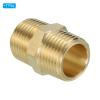 PATIKIL 4-Pack Brass Hex Nipple Pipe Fittings, Thread Adapters view 3