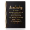 QYUVK Leadership Is About Making Others Better Gold Foil Hardcover Spiral Notebook, 160 Pages, Blank, Leader Appreciation Gift view 1