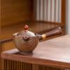 Ceramic Chinese Kung Fu Tea Infuser Pot, Brown view 2