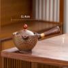 Ceramic Chinese Kung Fu Tea Infuser Pot, Brown view 3