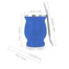 Pumpkin-Shaped Stainless Steel Mate Tea Cup, Blue view 2