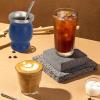 Pumpkin-Shaped Stainless Steel Mate Tea Cup, Blue view 3