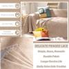 FR Chenille Sofa Cover for 1/2/3/4-Seater, L/U-Shaped Sofa, Sofa Bed or Lounge Chair, 180 x 260 cm, Khaki view 4
