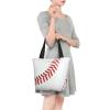 ESASAM Evil Eye Printed Shopping Tote, Large Capacity, Durable and Portable, Baseball Lace Close Up, One Size view 2