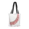 ESASAM Evil Eye Printed Shopping Tote, Large Capacity, Durable and Portable, Baseball Lace Close Up, One Size view 3