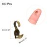 QUARKZMAN 400-Piece Jewelry End Caps, Crimp Bead Knot Covers, Open Bracelet Clasps, 4 mm Bronze view 2