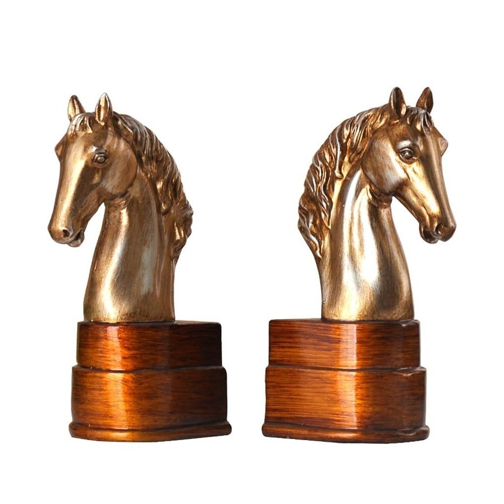 REIK Decorative Resin Horse Bookends