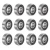 QUARKZMAN 12-Pack 6000-2RS Deep-Groove Ball Bearings, 10 x 26 x 8 mm, Carbon Steel, Double-Shielded, ABEC-1, Z1 view 1