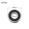 QUARKZMAN 12-Pack 6000-2RS Deep-Groove Ball Bearings, 10 x 26 x 8 mm, Carbon Steel, Double-Shielded, ABEC-1, Z1 view 2