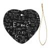 Christmas Decoration Plaque, Printed Round Ceramic Hanging Ornament with Gold Cord view 2