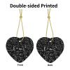 Christmas Decoration Plaque, Printed Round Ceramic Hanging Ornament with Gold Cord view 3