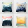 Forest Sunrise Pillow Covers 24 x 24 in, Set of 4, Soft Plush, Zippered view 1