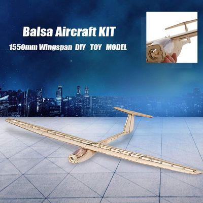 COMETX Mini Fixed-Wing Dancing Wing Hobby F1501 Balsa RC Glider, 1550 mm Wingspan DIY Kit