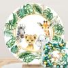 MIRRORANG 1 m Round Jungle Safari Cartoon Animal Photography Backdrop, Polyester view 1