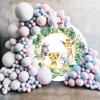 MIRRORANG 1 m Round Jungle Safari Cartoon Animal Photography Backdrop, Polyester view 4