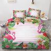 ROUSKI Flamingo Duvet Cover Set 200 x 200 cm, 3-Piece, 100% Microfiber view 1