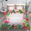 ROUSKI Flamingo Duvet Cover Set 200 x 200 cm, 3-Piece, 100% Microfiber view 2