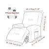 GSJNHY Stretch Recliner Cover, Soft Velvet, Orange view 3
