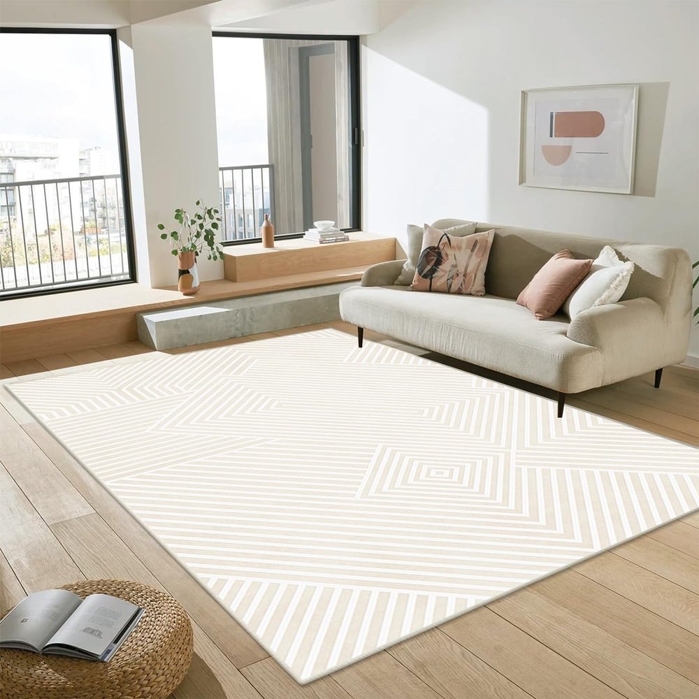 MENGH Modern Short-Pile Living Room Rug, 200 x 330 cm