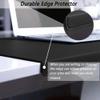 Leather Desk Mat with Edge Protection, 60 x 30 cm, Black view 4