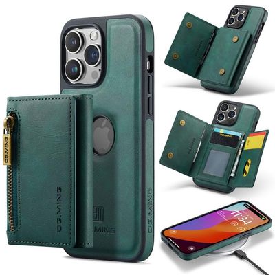 Yidai-Silu iPhone 13 Wallet Case with RFID Blocking, Green