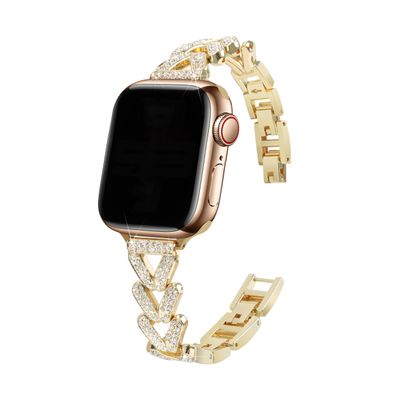 Glitter Stainless Steel Replacement Band Compatible with Apple Watch Ultra 49mm, 42mm, 44mm and 45mm
