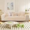 Aocase Plush Sofa Cover, Non-Slip Thickened Winter Couch Cover for L-Shaped Sectional, Orange, 70 × 150 cm view 2
