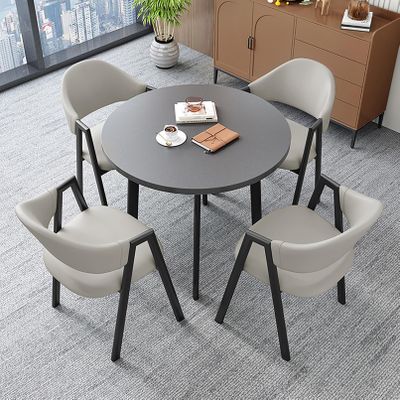 BYJSJY Round Dining Table Set with 4 Chairs, Size A1