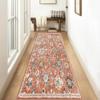Siunwdiy Coral Red Moroccan Runner Rug, 60 x 120 cm view 2