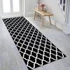 ZDYHMrj Long Hallway Runner Rug, Non-Slip, Washable, Black and White, 50 x 250 cm view 2