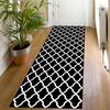ZDYHMrj Long Hallway Runner Rug, Non-Slip, Washable, Black and White, 50 x 250 cm view 4
